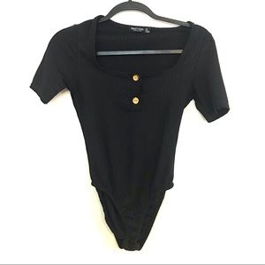 Nasty gal black bodysuit. Size 2